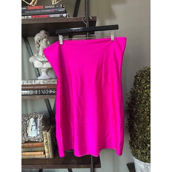 Good American Compression Shine Tube Dress Fuchsia Pink001 Womens Size 7 4XL - Picture 6 of 8